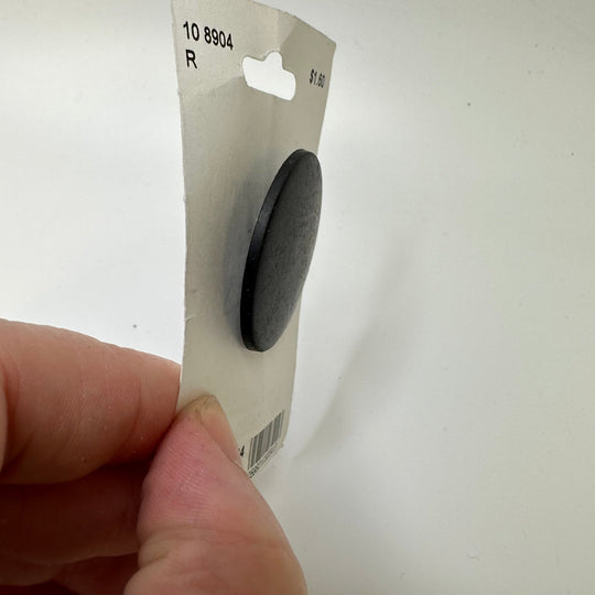 Shank Button - 34MM Plastic - Black - True Deadstock supplies Fabric by private - Sustainable Textile | FABCYCLE