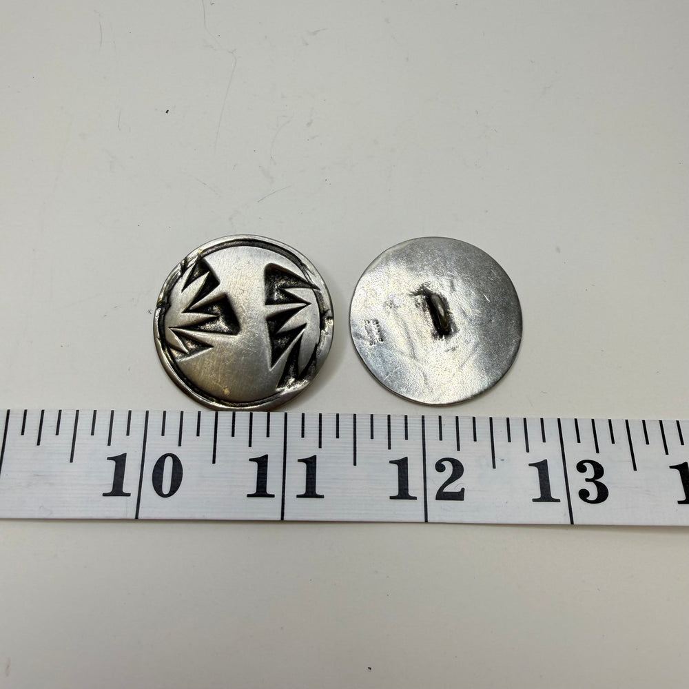 Shank Button - 35MM Metal - Silver - True Deadstock supplies Fabric by private - Sustainable Textile | FABCYCLE