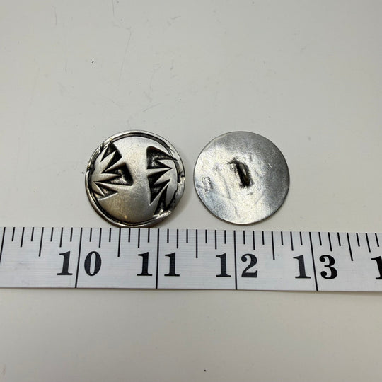 Shank Button - 35MM Metal - Silver - True Deadstock supplies Fabric by private - Sustainable Textile | FABCYCLE