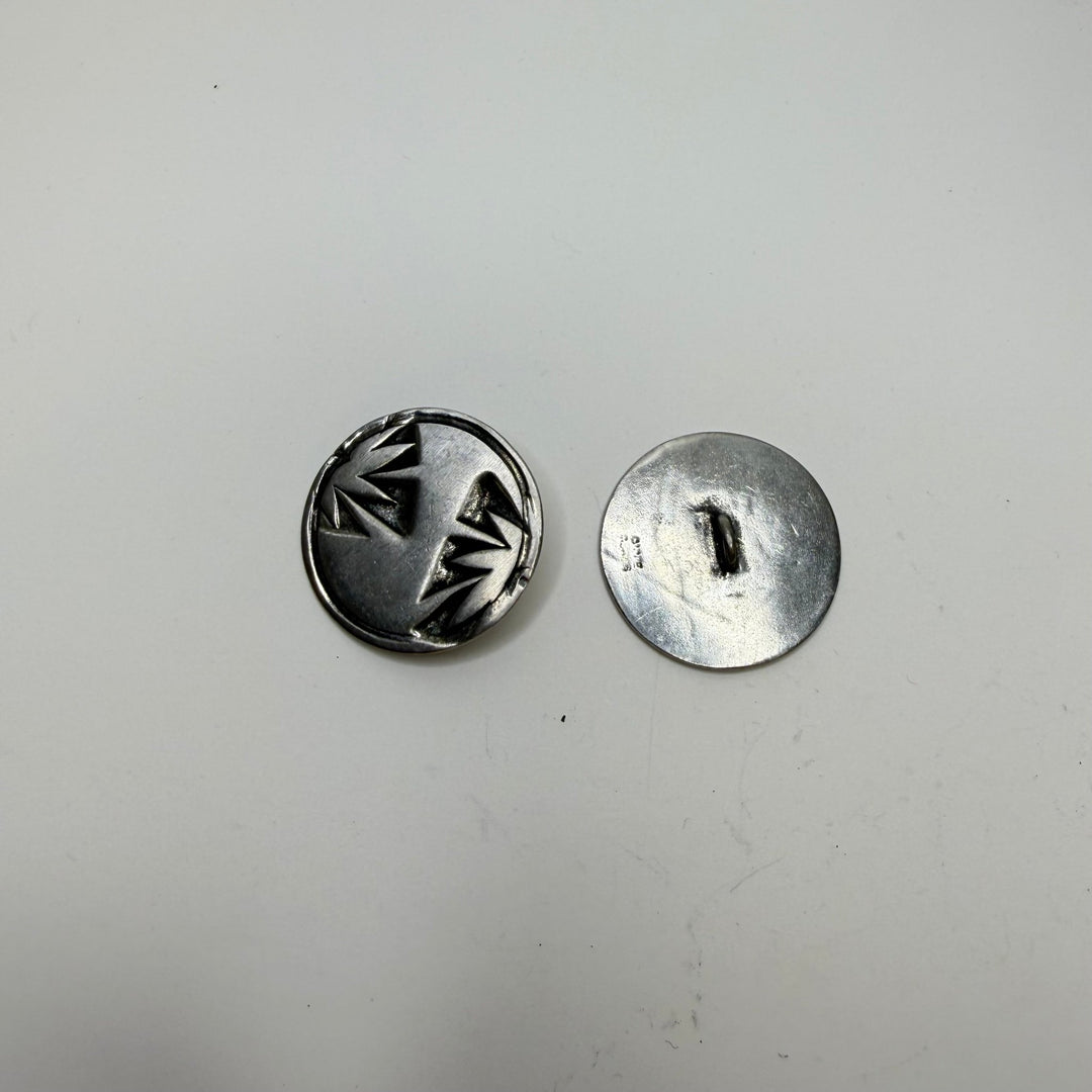Shank Button - 35MM Metal - Silver - True Deadstock supplies Fabric by private - Sustainable Textile | FABCYCLE