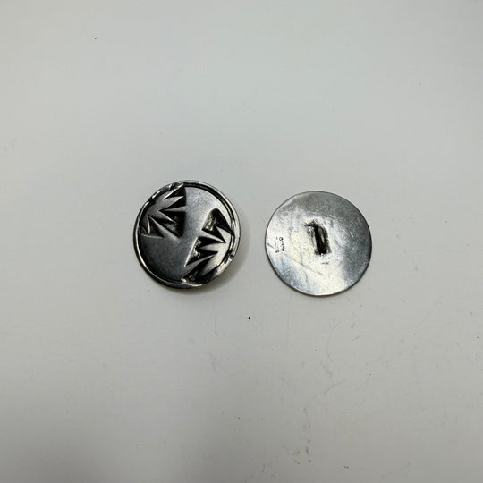 Shank Button - 35MM Metal - Silver - True Deadstock supplies Fabric by private - Sustainable Textile | FABCYCLE