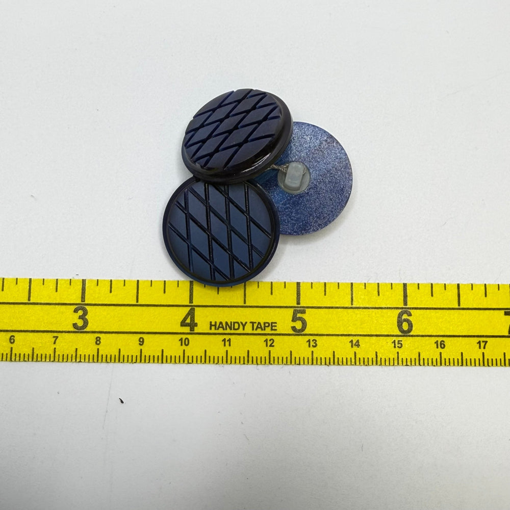 Shank Button - 35MM Plastic - Navy - 3 Pack - True Deadstock supplies Fabric by private - Sustainable Textile | FABCYCLE