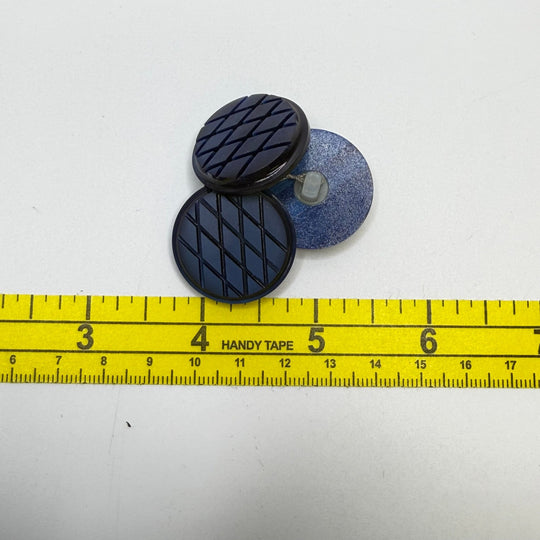 Shank Button - 35MM Plastic - Navy - 3 Pack - True Deadstock supplies Fabric by private - Sustainable Textile | FABCYCLE