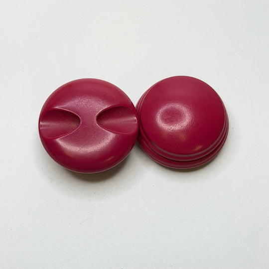Shank Button - 35MM Plastic - Red/Pink - 2 Pack - True Deadstock supplies Fabric by private - Sustainable Textile | FABCYCLE