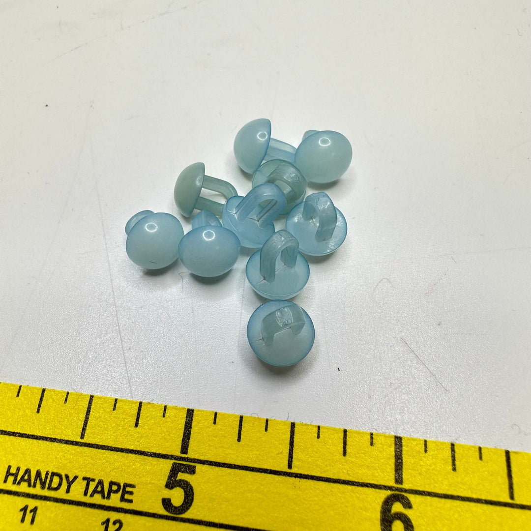 Shank Button - 6MM Plastic - Light Blue - 10 Pack - True Deadstock supplies Fabric by private - Sustainable Textile | FABCYCLE