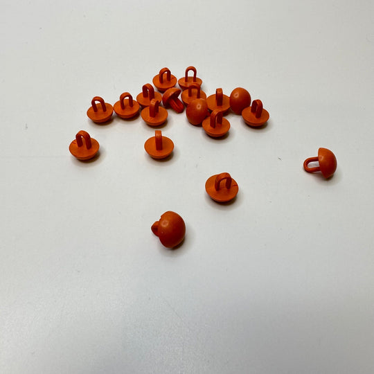 Shank Button - 8MM Plastic - Coral Orange - 15 Pack - True Deadstock supplies Fabric by private - Sustainable Textile | FABCYCLE