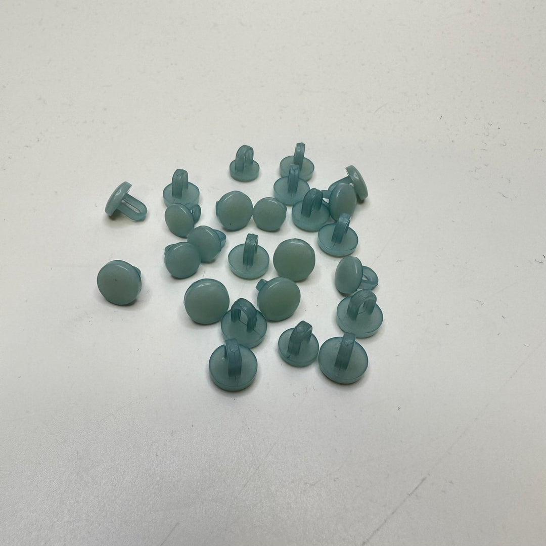 Shank Button - 8MM Plastic - Light Blue - 25 Pack - True Deadstock supplies Fabric by private - Sustainable Textile | FABCYCLE