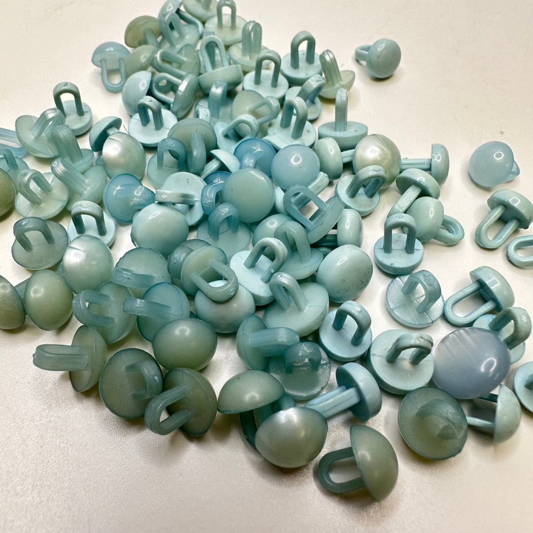 Shank Button - 8MM Plastic - Light Blue - 50 Pack - True Deadstock supplies Fabric by private - Sustainable Textile | FABCYCLE