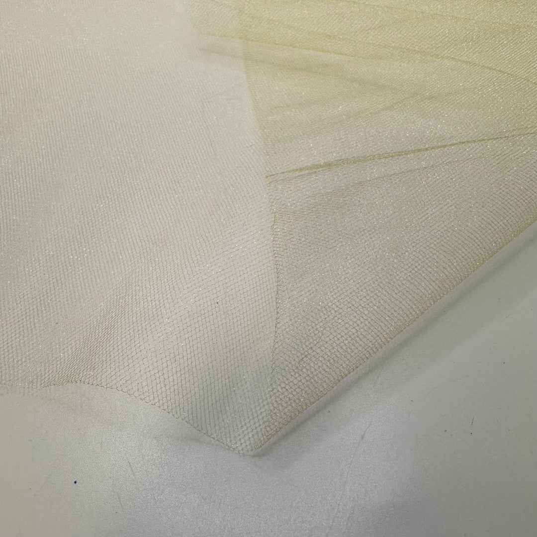 Shimmering Sunlight - Tulle Poly Knit - Yellow - 3M Bundle - True Deadstock fabric Fabric by private - Sustainable Textile | FABCYCLE
