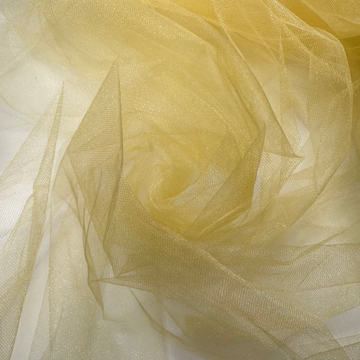 Shimmering Sunlight - Tulle Poly Knit - Yellow - 3M Bundle - True Deadstock fabric Fabric by private - Sustainable Textile | FABCYCLE