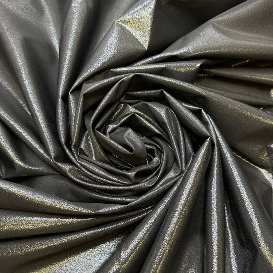 Shining Scales - Metallic Polyester Blend Woven - Dark Grey/Black - Bundles - True Deadstock fabric Fabric by private - Sustainable Textile | FABCYCLE
