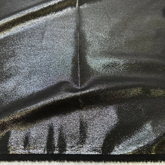 Shining Scales - Metallic Polyester Blend Woven - Dark Grey/Black - Bundles - True Deadstock fabric Fabric by private - Sustainable Textile | FABCYCLE