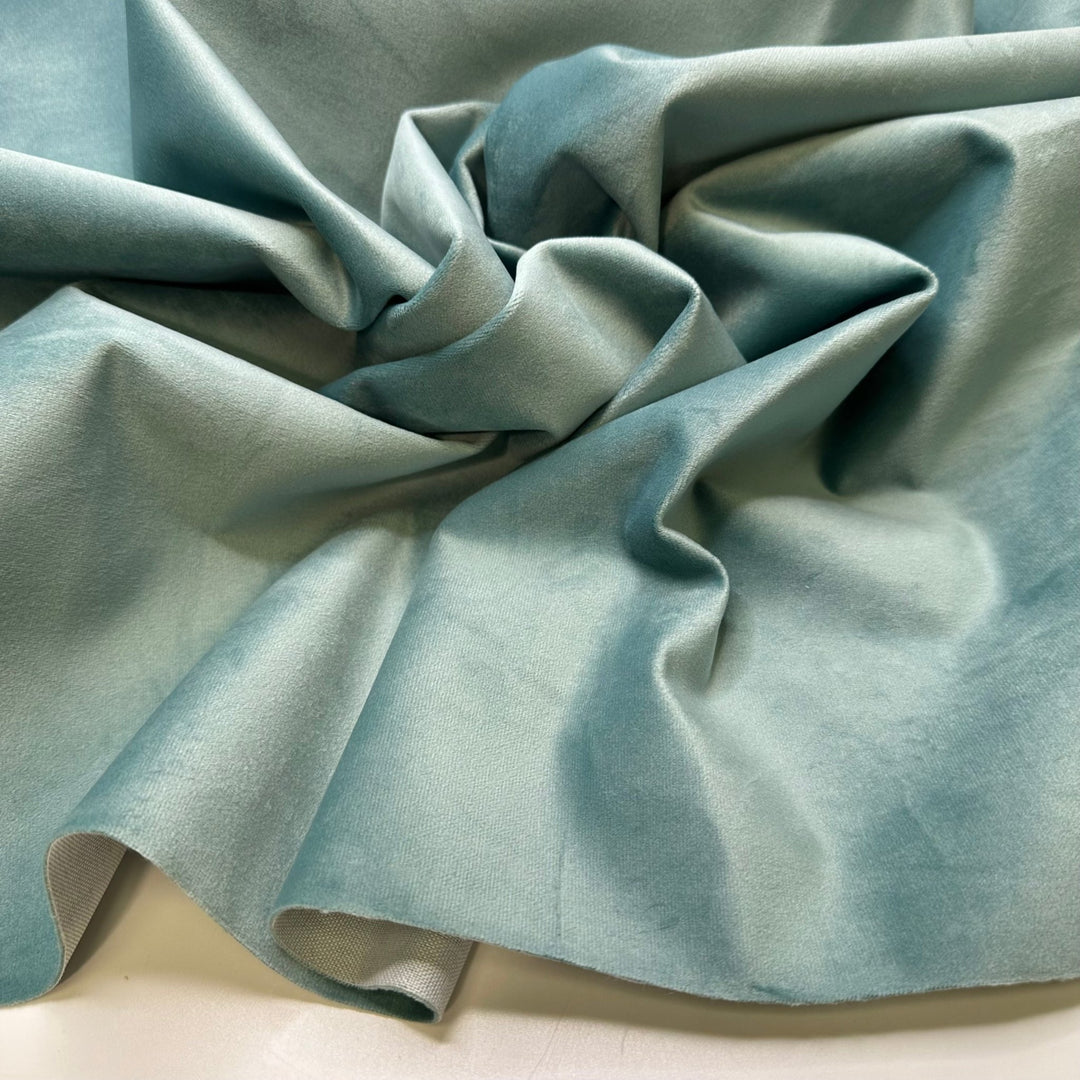 Ship In A Bottle - Synthetic Blend Woven - Light Teal - Bundles - True Deadstock fabric Fabric by private - Sustainable Textile | FABCYCLE