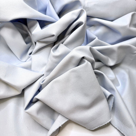 Should It Stay Or Should It Go - Twill Weave Cotton Woven - Light Blue - 1.2M Bundle - True Deadstock fabric Fabric by private - Sustainable Textile | FABCYCLE