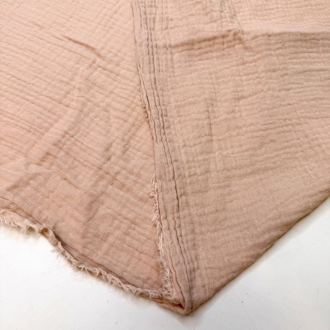 Sigh Of Relief - Crinkle Double Gauze Cotton Woven - Light Cream/Beige - 2.45M Bundle - True Deadstock fabric Fabric by private - Sustainable Textile | FABCYCLE