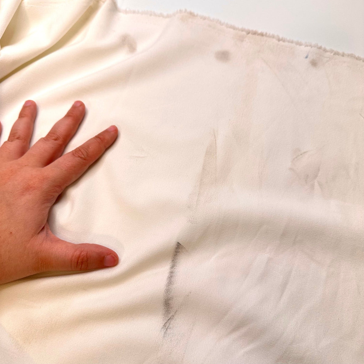 Signs Of A Good Party - Crepe Polyester Blend Woven - Off White - 3M Bundle - True Deadstock fabric Fabric by private - Sustainable Textile | FABCYCLE