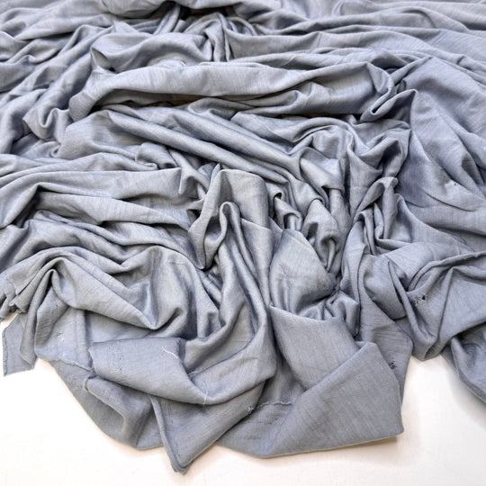 Silene - Jersey Wool Blend Knit - Light Blue/Grey - 1.1M Bundle - True Deadstock fabric Fabric by private - Sustainable Textile | FABCYCLE