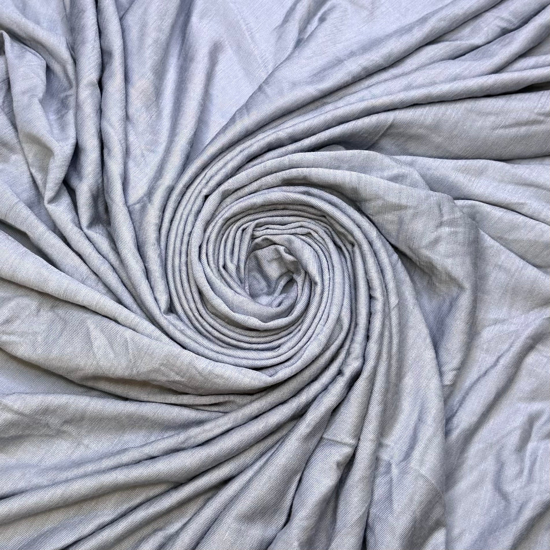 Silene - Jersey Wool Blend Knit - Light Blue/Grey - 1.1M Bundle - True Deadstock fabric Fabric by private - Sustainable Textile | FABCYCLE