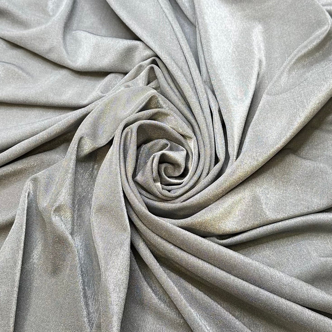 Silver Dollar - Polyester Blend Knit - Light Brown/Silver - 4.1M Bundle - True Deadstock fabric Fabric by private - Sustainable Textile | FABCYCLE