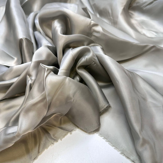 Silver Ore - Satin Cotton Woven - Silver - 2.35M Bundle - True Deadstock fabric Fabric by private - Sustainable Textile | FABCYCLE