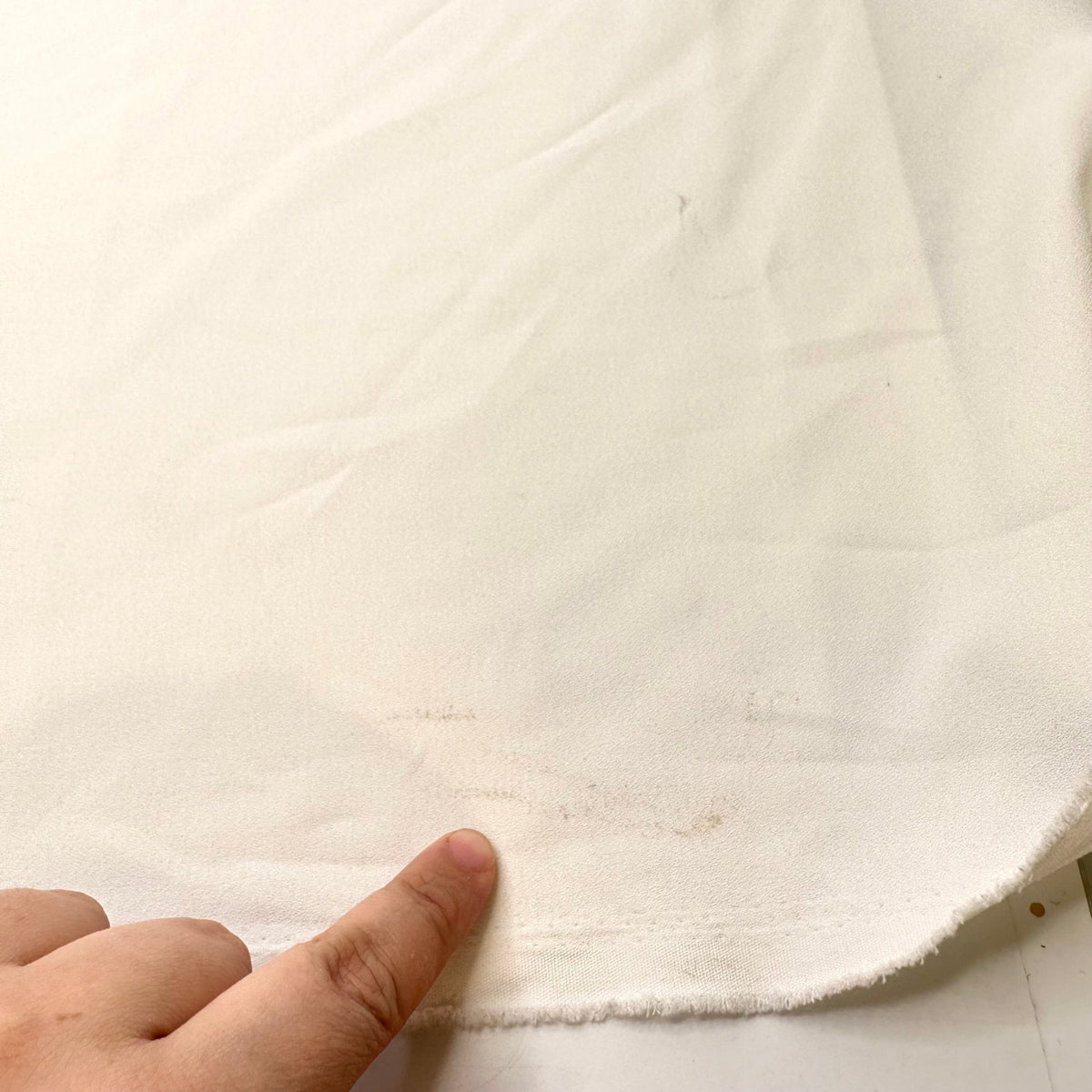 Simple Yet Elegant - Crepe Polyester Blend Woven - Off White - Bundles - True Deadstock fabric Fabric by private - Sustainable Textile | FABCYCLE