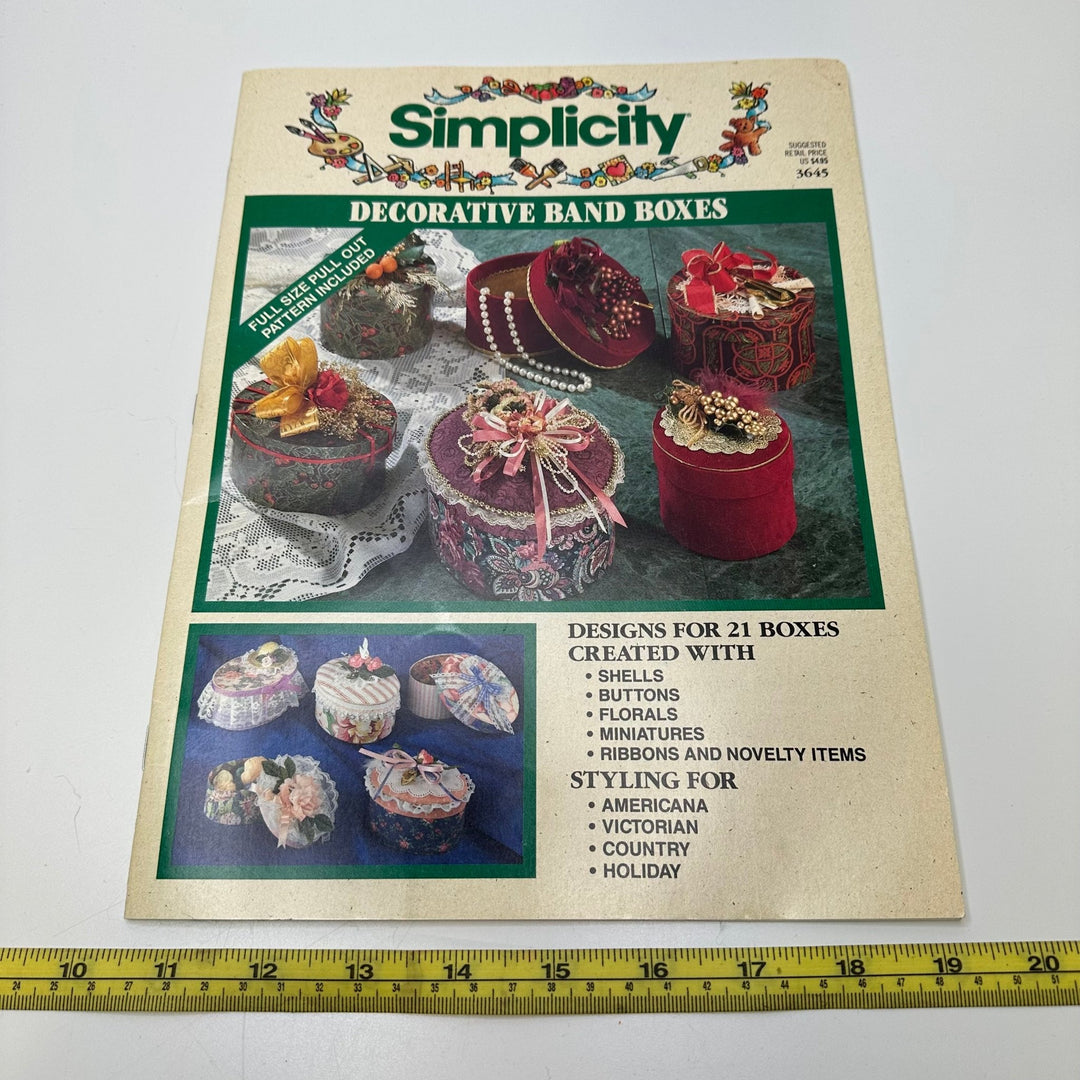 Simplicity Decorative Band Boxes Books - Green/Cream - Individual - True Deadstock supplies Fabric by private - Sustainable Textile | FABCYCLE