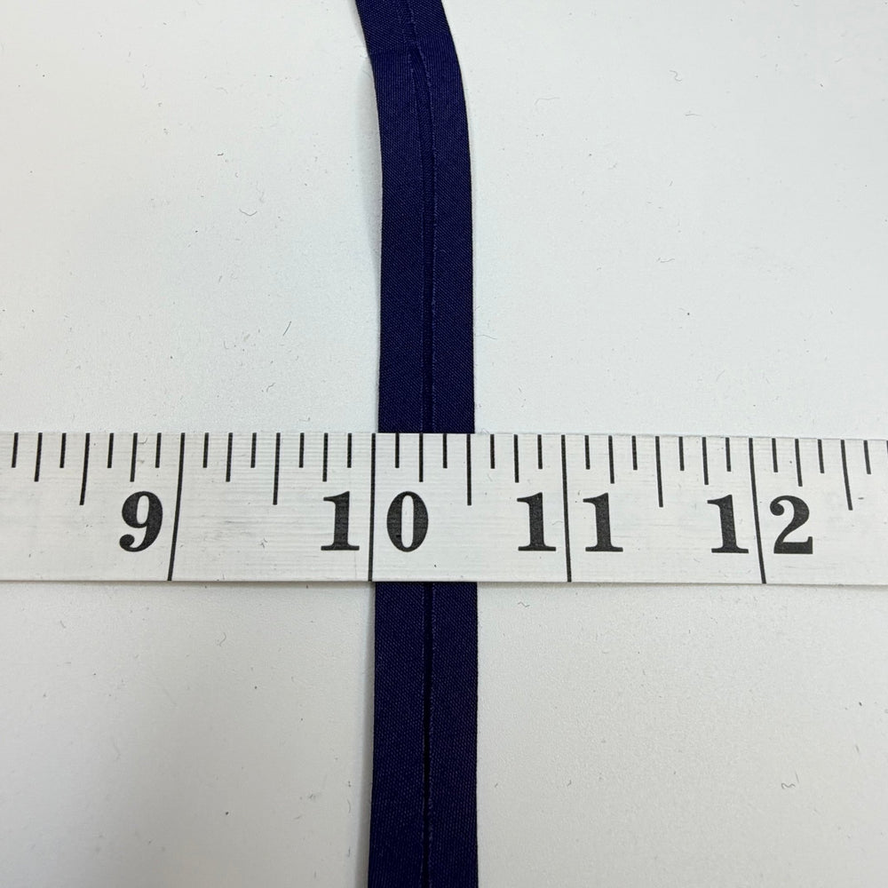 ½" Single Fold Woven Bias Tape - Navy - 2.9M Bundle - True Deadstock supplies Fabric by private - Sustainable Textile | FABCYCLE