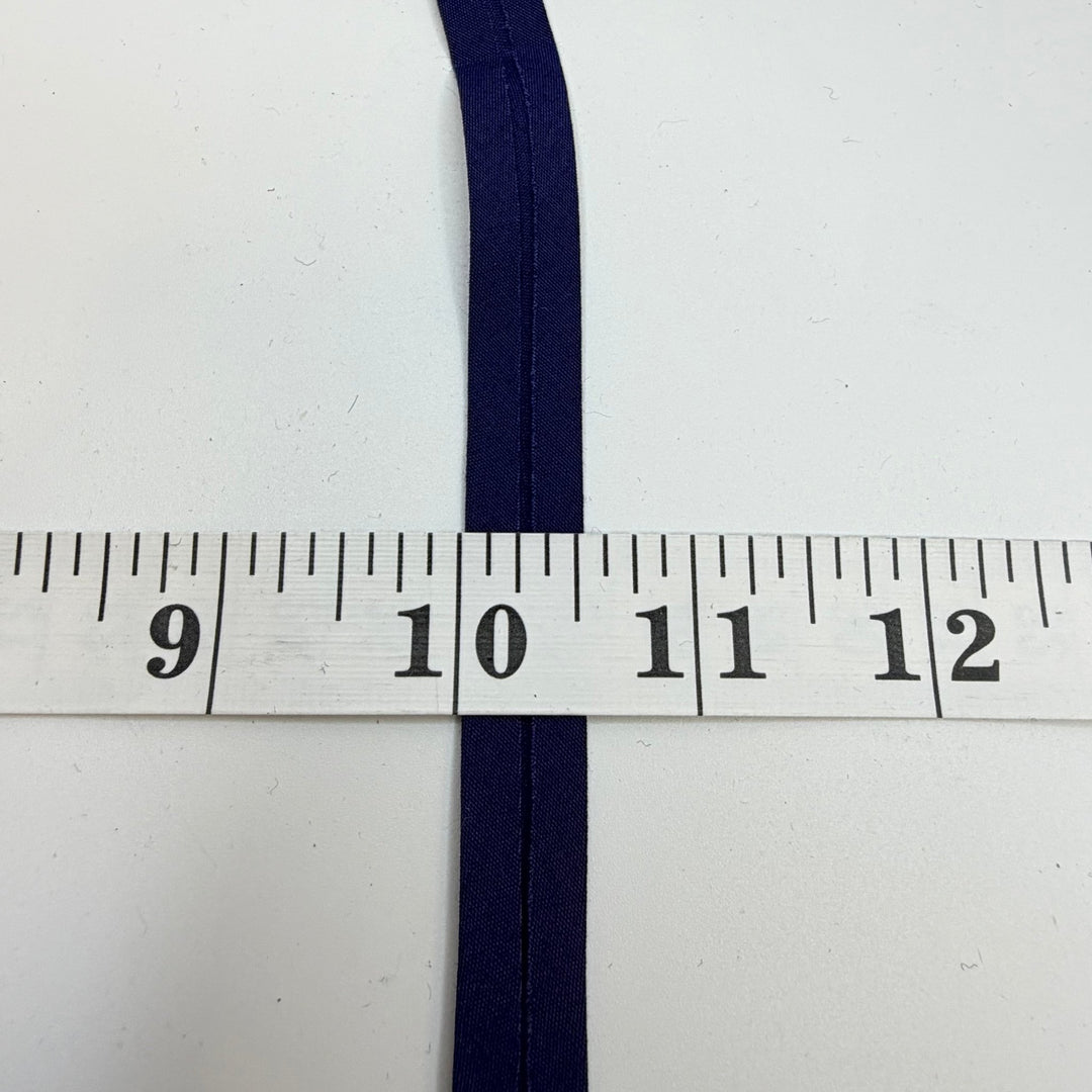 ½" Single Fold Woven Bias Tape - Navy - 2.9M Bundle - True Deadstock supplies Fabric by private - Sustainable Textile | FABCYCLE