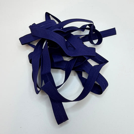 ½" Single Fold Woven Bias Tape - Navy - 2.9M Bundle - True Deadstock supplies Fabric by private - Sustainable Textile | FABCYCLE