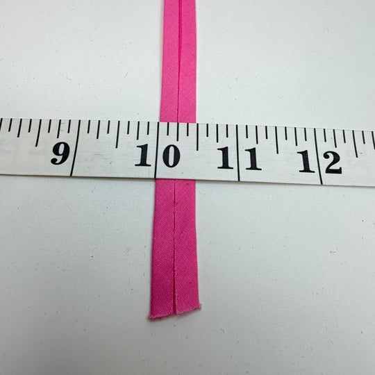 ½" Single Fold Woven Bias Tape - Pink - 2.75M Bundle - True Deadstock supplies Fabric by private - Sustainable Textile | FABCYCLE