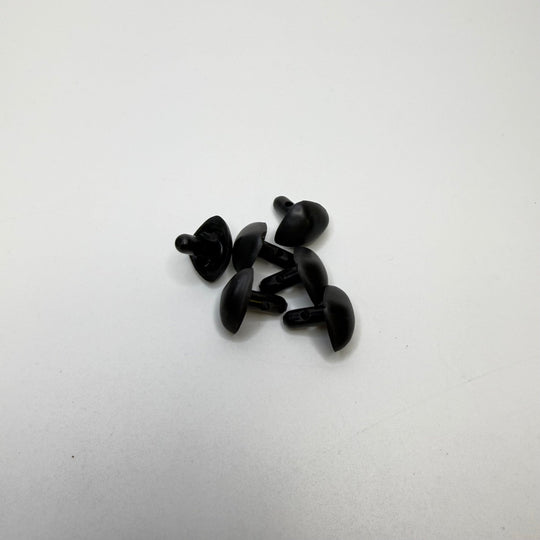 Single Hole Button - 10MM Plastic - Black - 6 Pack - True Deadstock supplies Fabric by private - Sustainable Textile | FABCYCLE