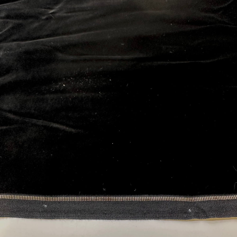Sinking Into The Couch - Vintage Velvet Cotton Woven - Black - 4.8M Bundle - True Deadstock fabric Fabric by private - Sustainable Textile | FABCYCLE