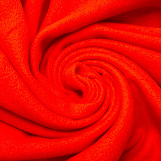 Sitting By The Campfire - Fleece Polyester Blend Knit - Orange - 1.65M Bundle - True Deadstock fabric Fabric by private - Sustainable Textile | FABCYCLE