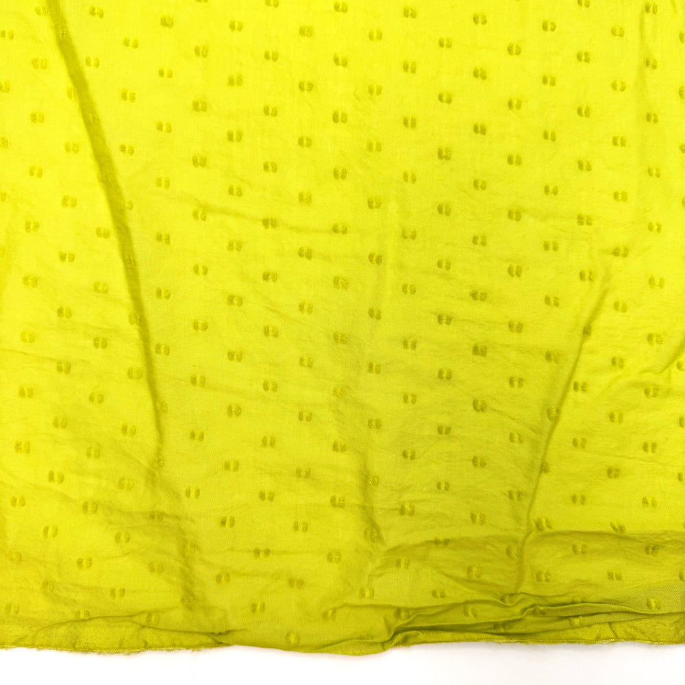 Sitting On The Grass - Raised Texture Cotton Woven - Light Green - 2.2M Bundle - True Deadstock fabric Fabric by private - Sustainable Textile | FABCYCLE