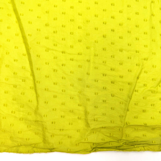 Sitting On The Grass - Raised Texture Cotton Woven - Light Green - 2.2M Bundle - True Deadstock fabric Fabric by private - Sustainable Textile | FABCYCLE