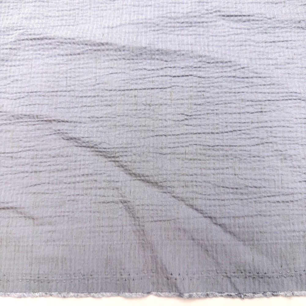 Skipping Rocks On The Lake - Embossed Linen/Poly Woven - Light Grey - 2M Bundle - True Deadstock fabric Fabric by private - Sustainable Textile | FABCYCLE