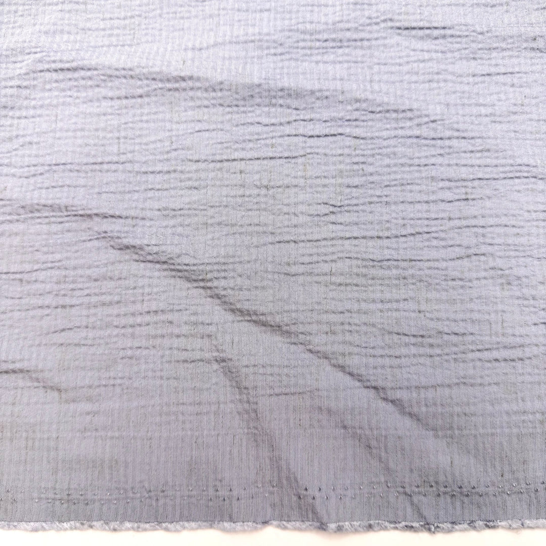Skipping Rocks On The Lake - Embossed Linen/Poly Woven - Light Grey - 2M Bundle - True Deadstock fabric Fabric by private - Sustainable Textile | FABCYCLE