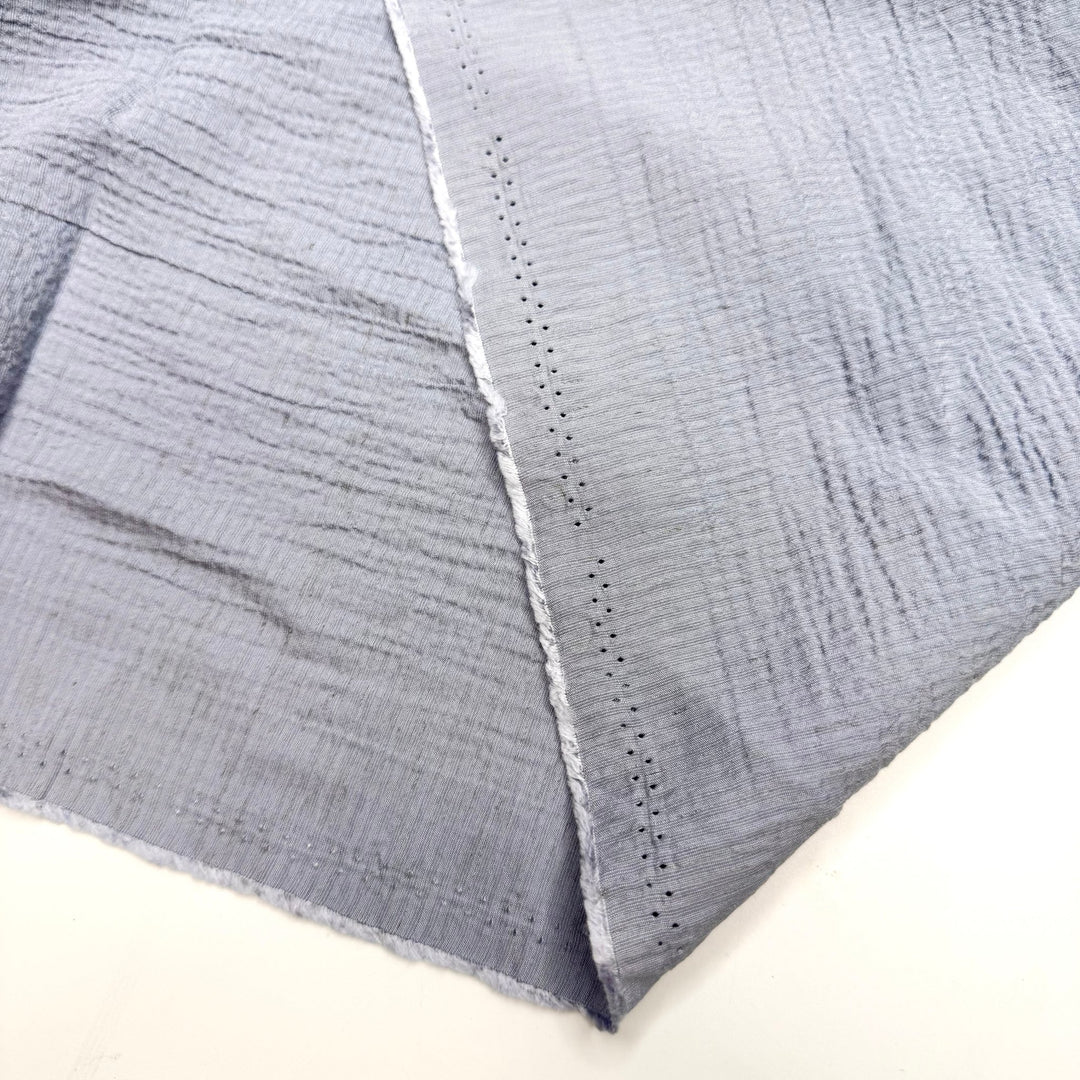 Skipping Rocks On The Lake - Embossed Linen/Poly Woven - Light Grey - 2M Bundle - True Deadstock fabric Fabric by private - Sustainable Textile | FABCYCLE