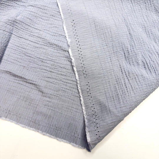 Skipping Rocks On The Lake - Embossed Linen/Poly Woven - Light Grey - 2M Bundle - True Deadstock fabric Fabric by private - Sustainable Textile | FABCYCLE