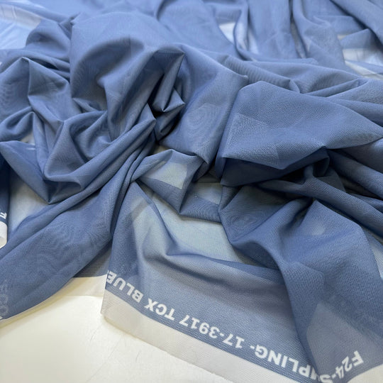 Skydiving - Mesh Poly/Spandex Knit - Blue - 1.1M Bundle - True Deadstock fabric Fabric by private - Sustainable Textile | FABCYCLE
