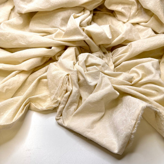 Sleeping In - Cotton Woven - Cream/White Geometric - 2.65M Bundle - True Deadstock fabric Fabric by private - Sustainable Textile | FABCYCLE