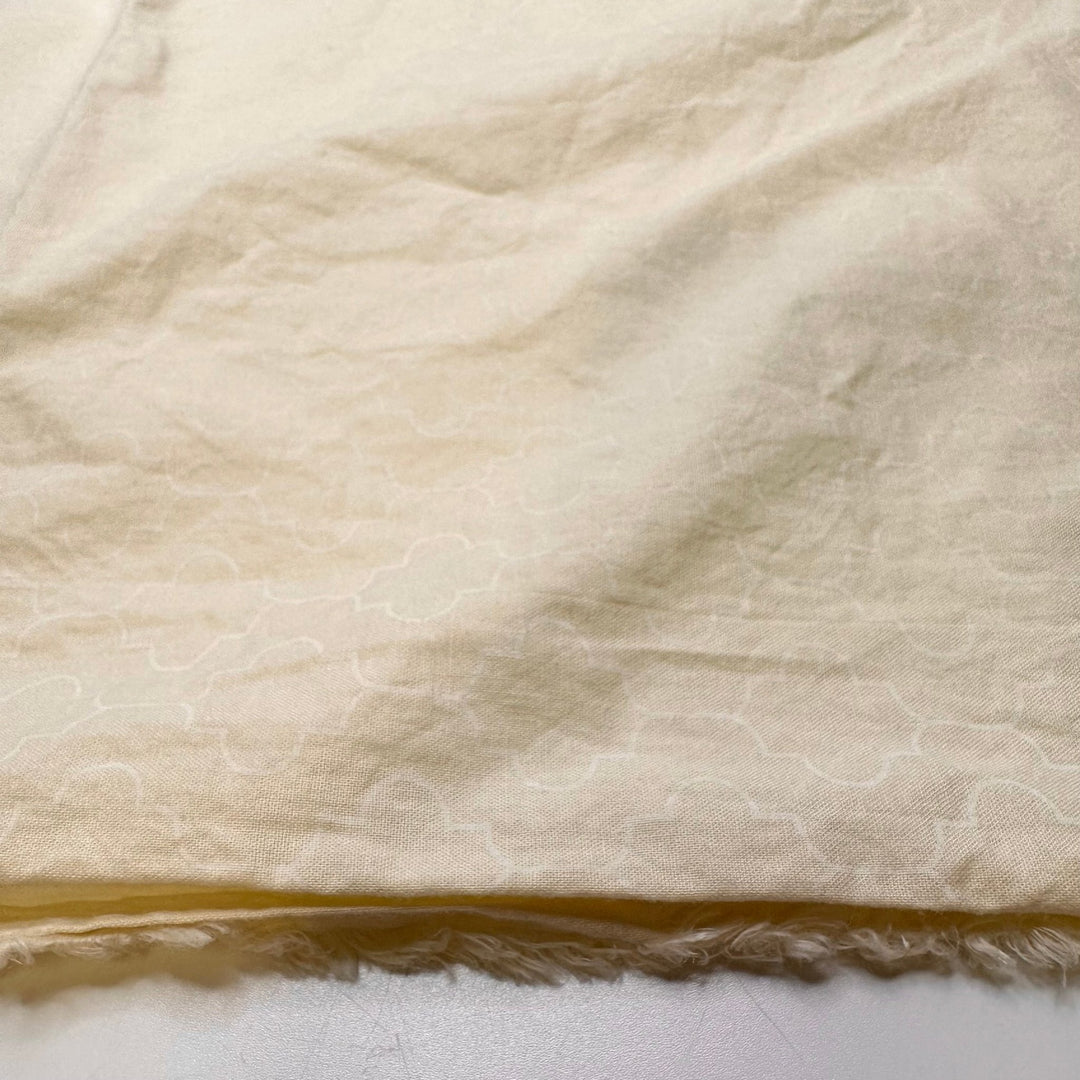 Sleeping In - Cotton Woven - Cream/White Geometric - 2.65M Bundle - True Deadstock fabric Fabric by private - Sustainable Textile | FABCYCLE