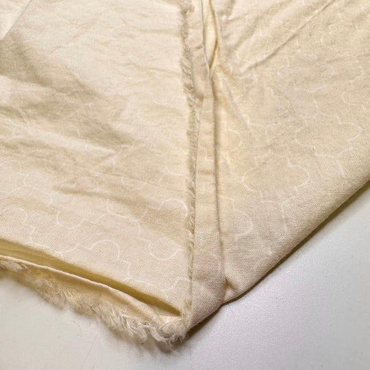Sleeping In - Cotton Woven - Cream/White Geometric - 2.65M Bundle - True Deadstock fabric Fabric by private - Sustainable Textile | FABCYCLE