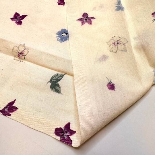 Sleeping On A Flower Bed - Cotton/Poly Woven - Cream Multi Floral - 2.25M Bundle - True Deadstock fabric Fabric by private - Sustainable Textile | FABCYCLE