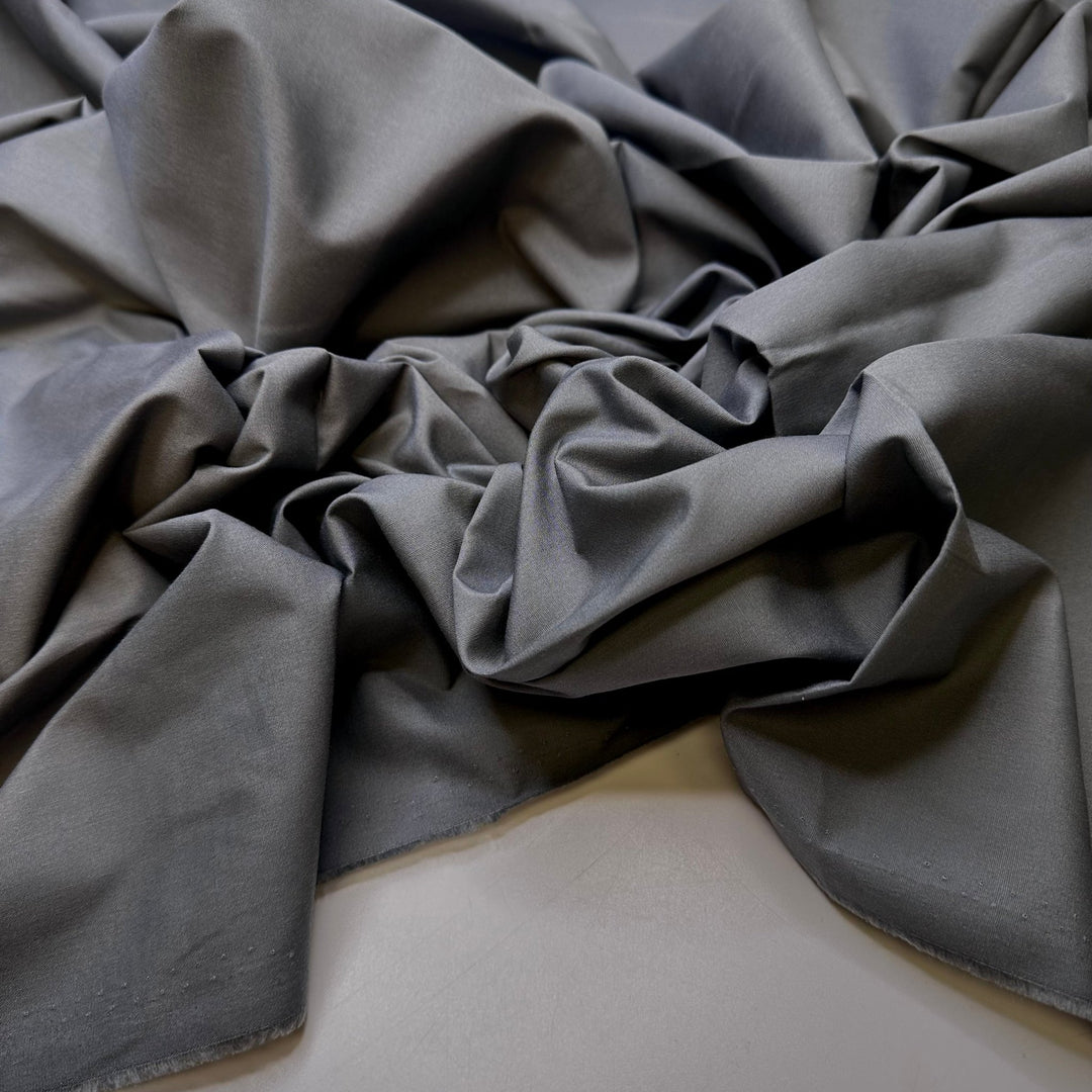 Sleeping On A Rain Cloud - Synthetic Blend Woven - Dark Grey - 1M Bundle - True Deadstock fabric Fabric by private - Sustainable Textile | FABCYCLE