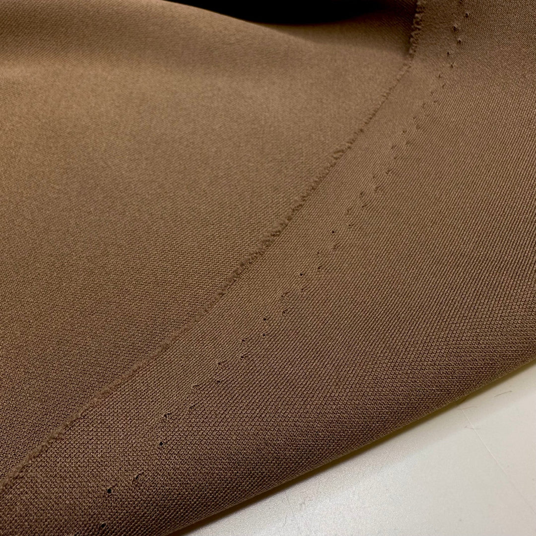Sleeping On The Couch After The Party - Polyester Blend Knit - Dark Beige - 3.45M Bundle - True Deadstock fabric Fabric by private - Sustainable Textile | FABCYCLE