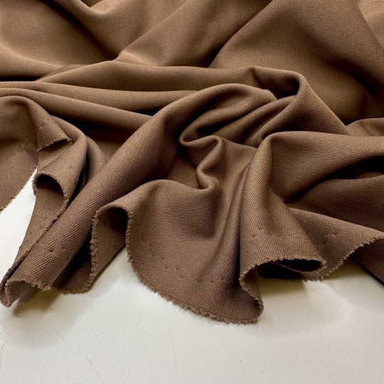 Sleeping On The Couch After The Party - Polyester Blend Knit - Dark Beige - 3.45M Bundle - True Deadstock fabric Fabric by private - Sustainable Textile | FABCYCLE