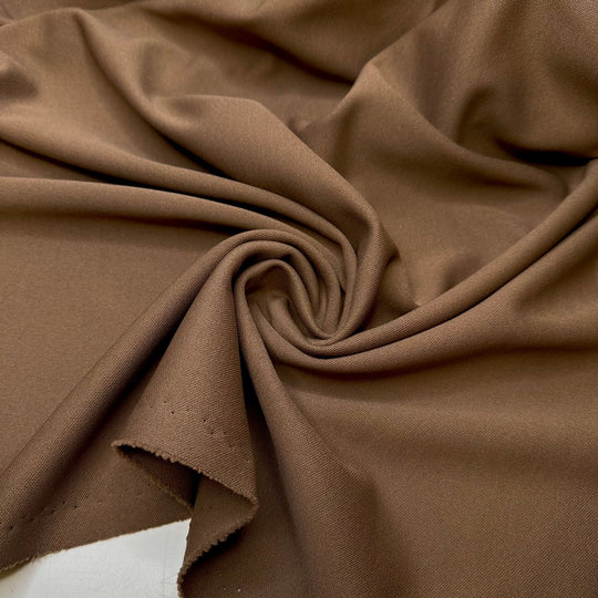 Sleeping On The Couch After The Party - Polyester Blend Knit - Dark Beige - 3.45M Bundle - True Deadstock fabric Fabric by private - Sustainable Textile | FABCYCLE