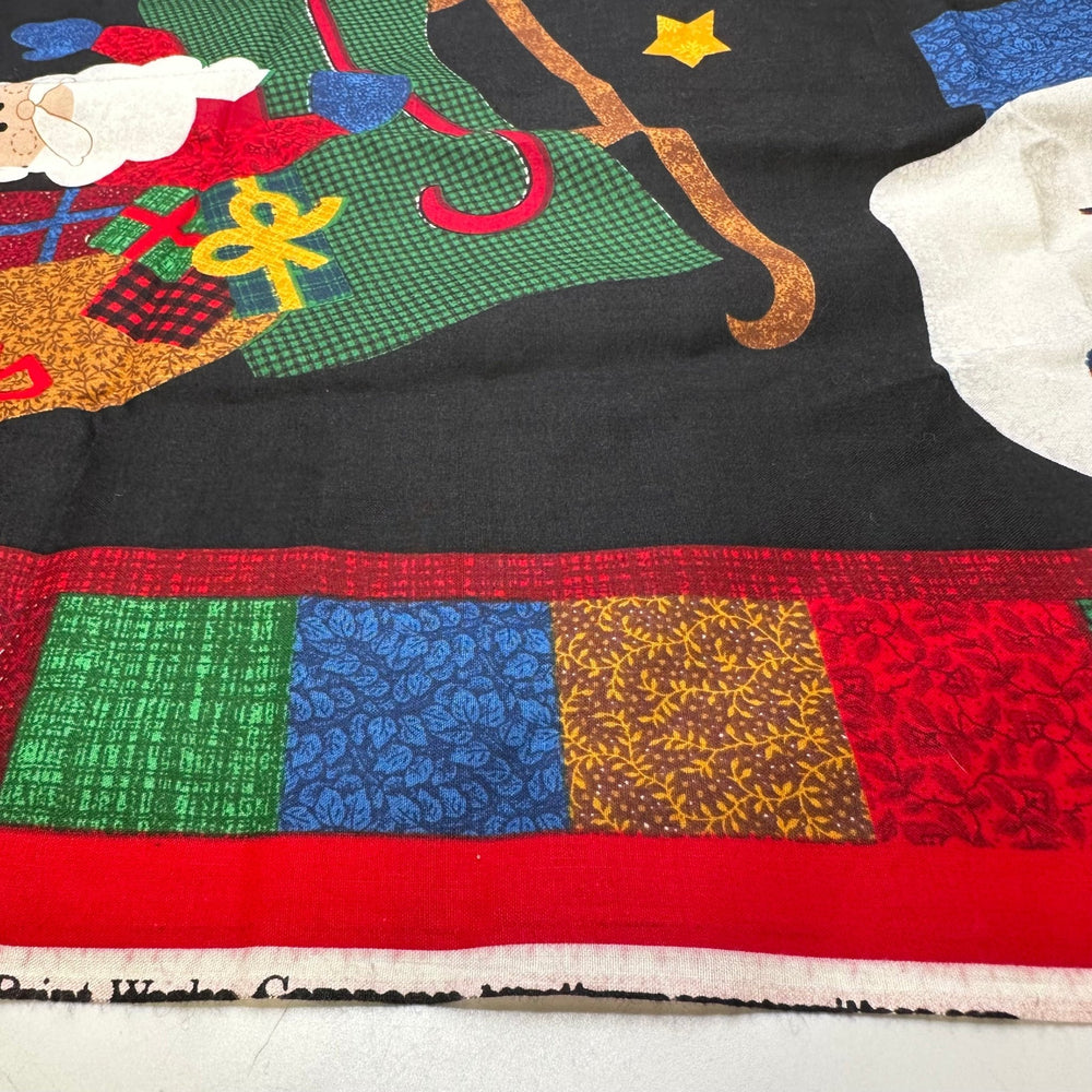 Sleigh Bells Ring - Cotton Woven - Red Multi Santa Sleigh - 0.9M Bundle - True Deadstock fabric Fabric by private - Sustainable Textile | FABCYCLE