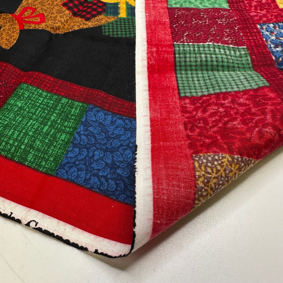 Sleigh Bells Ring - Cotton Woven - Red Multi Santa Sleigh - 0.9M Bundle - True Deadstock fabric Fabric by private - Sustainable Textile | FABCYCLE